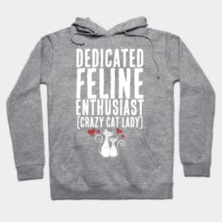 Dedicated Feline Enthusiast AKA Crazy Cat Lady Hoodie